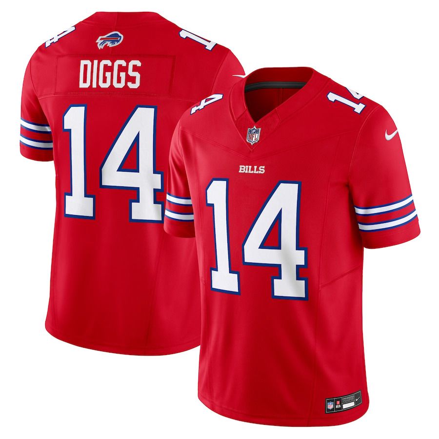 Men Buffalo Bills 14 Stefon Diggs Nike Red Vapor F.U.S.E. Limited NFL Jersey
